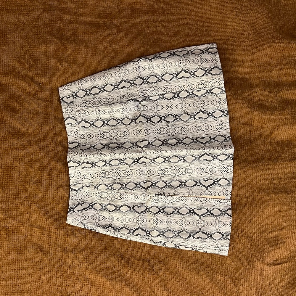 Faux Snakeskin Mini Skirt